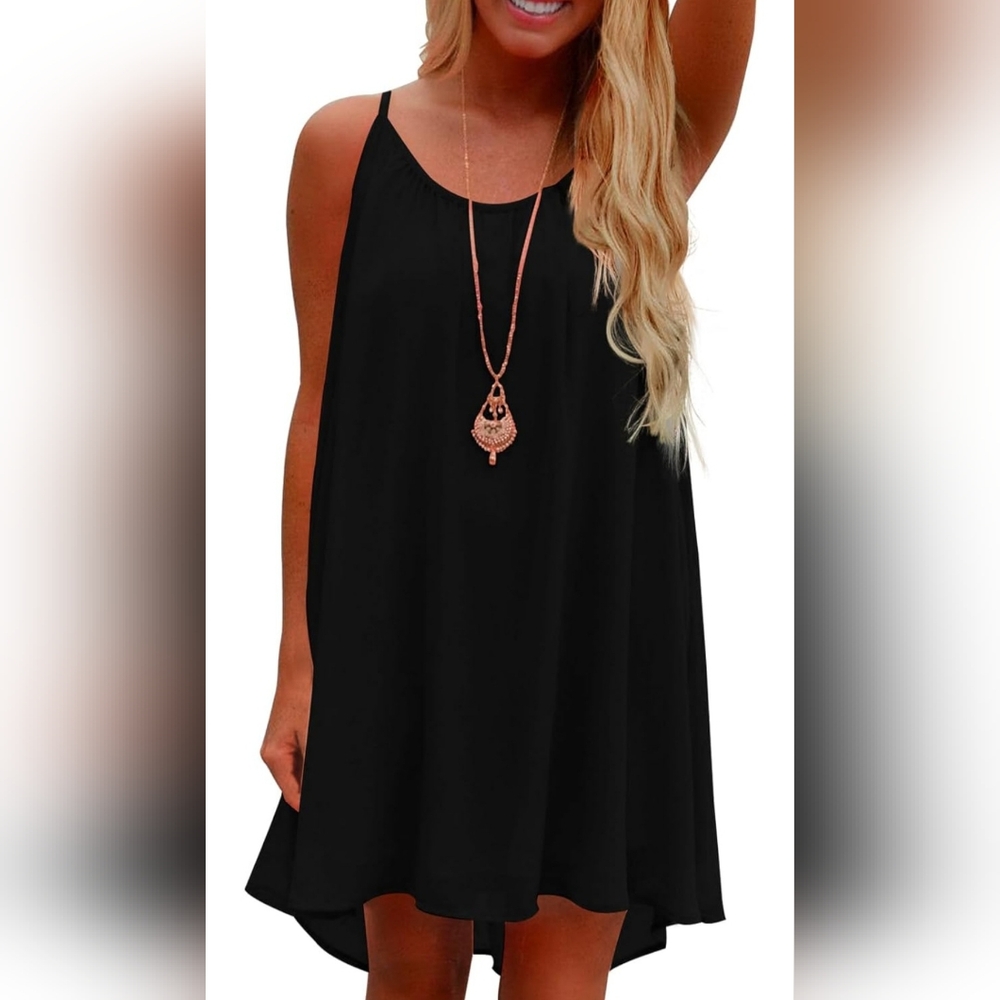 NWOT  Black Swim Dress Coverup